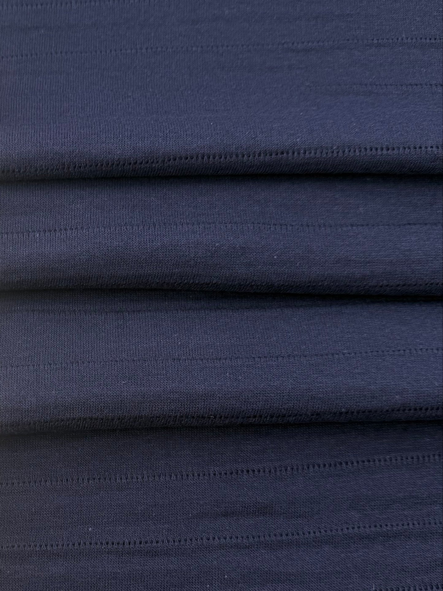 Cotton Single Jersey, Needlestitch, Navy, 200 gsm