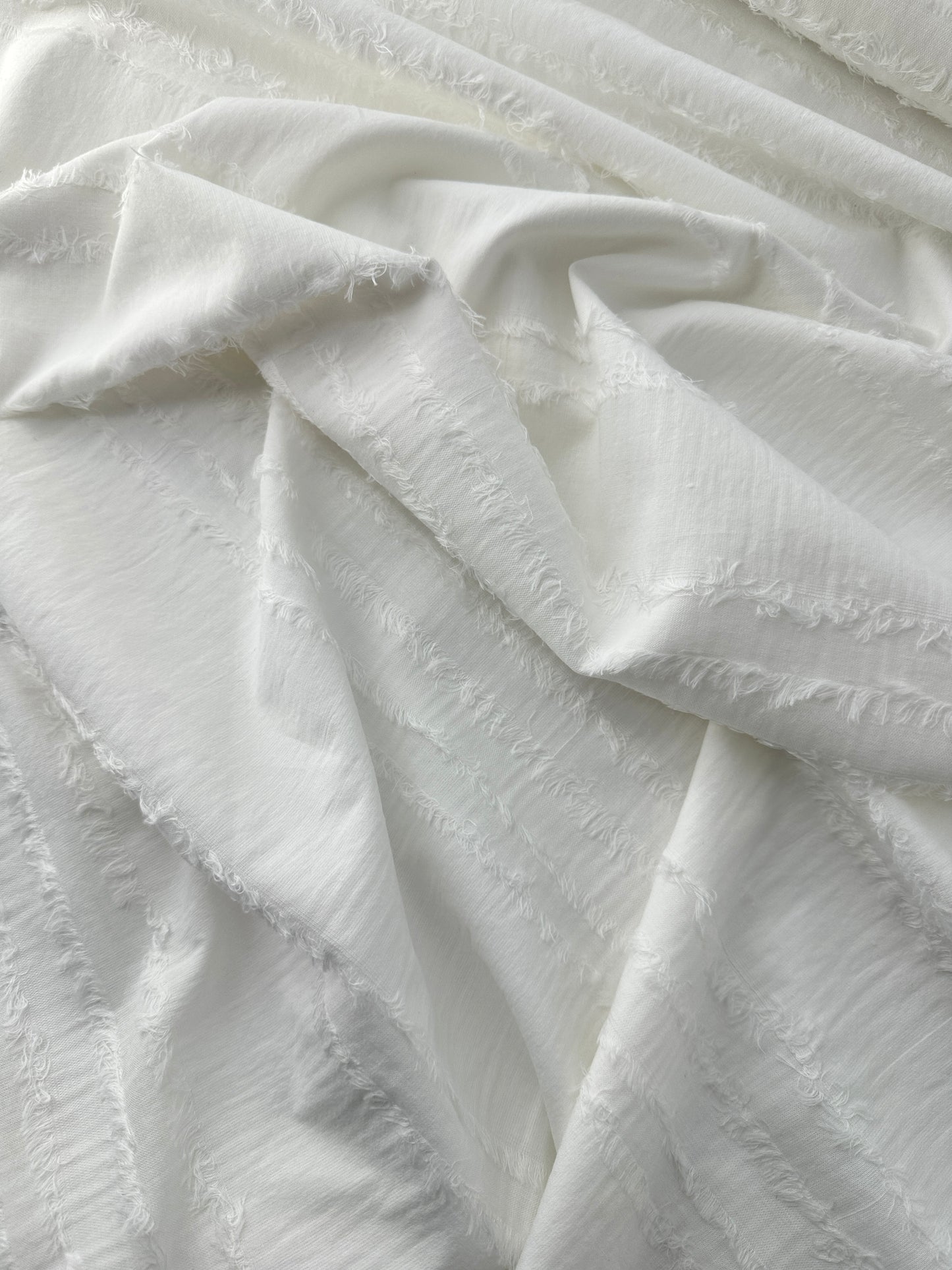 Cotton Sheeting, Clipped Horizontal Stripe