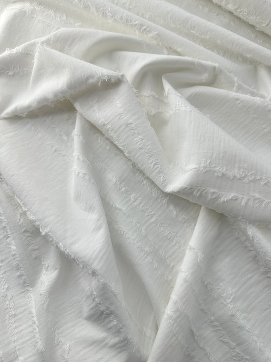 Cotton Sheeting, Clipped Horizontal Stripe