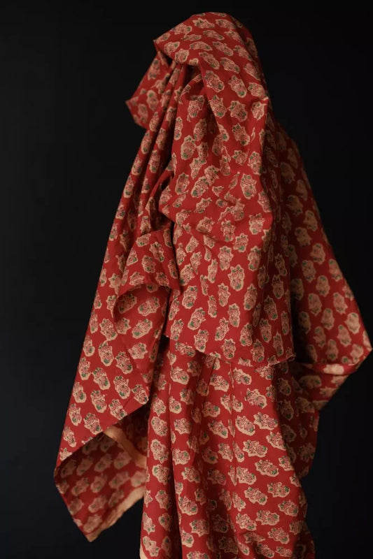 Merchant & Mills Indian Cotton Block Print, Jardin Reds