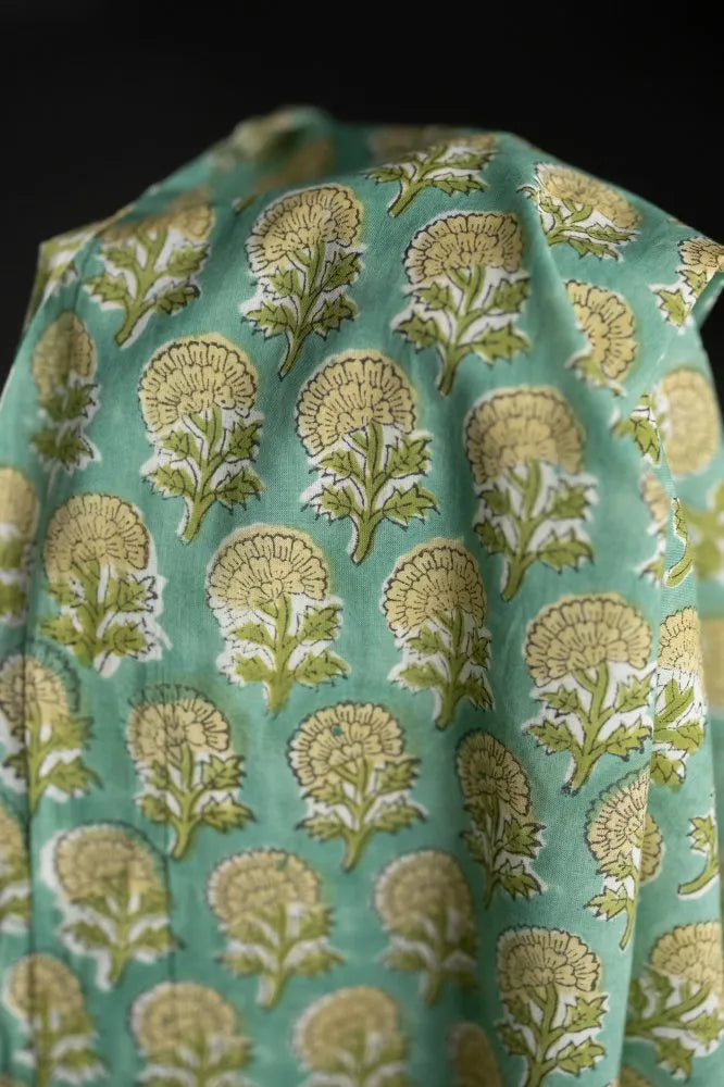 Merchant & Mills Indian Cotton Block Print, Yarrow Flower