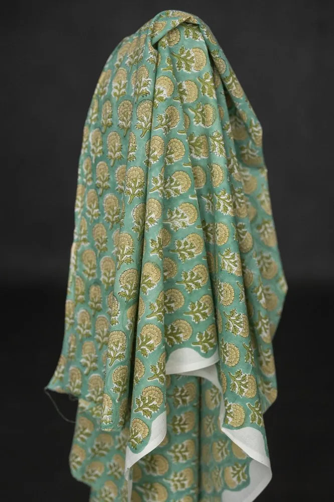 Merchant & Mills Indian Cotton Block Print, Yarrow Flower