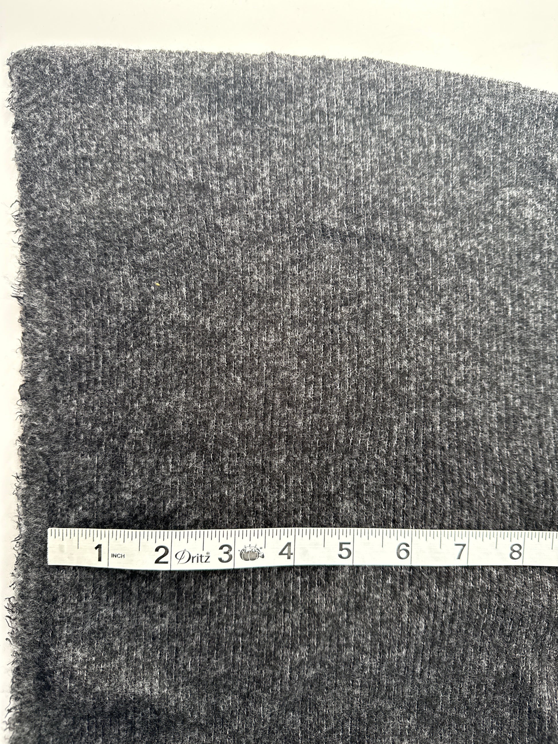 Rayon Blend Sweater 2x2 Rib Knit, 195 gsm – Black