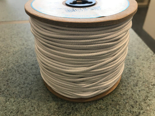 Round Elastic Cord, Braided, 1/8"