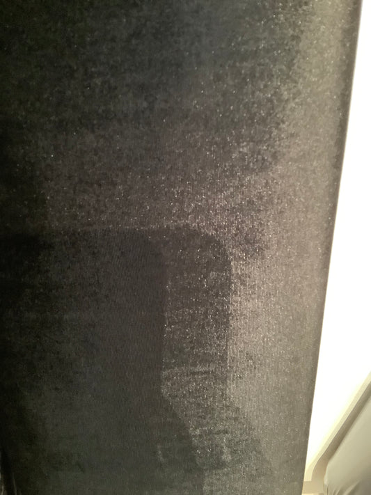 Polyester/Spandex Stretch Velvet, Black
