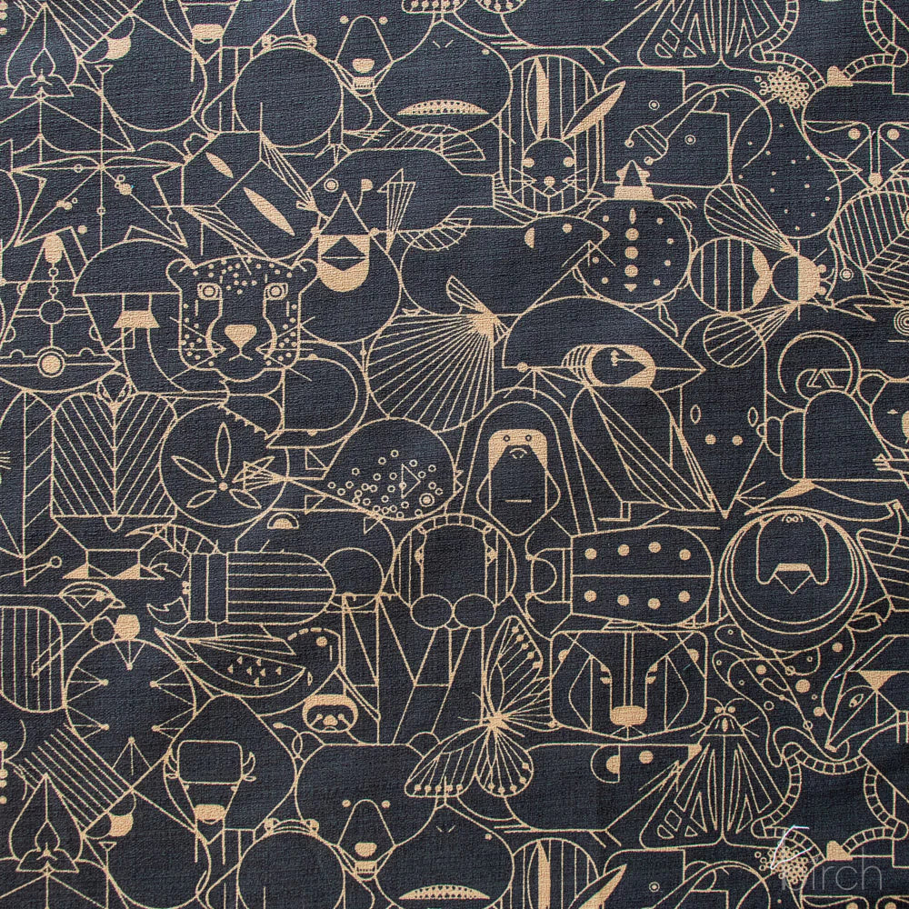 Birch Organic Cotton Barkcloth, End Papers Basic, Cast Iron