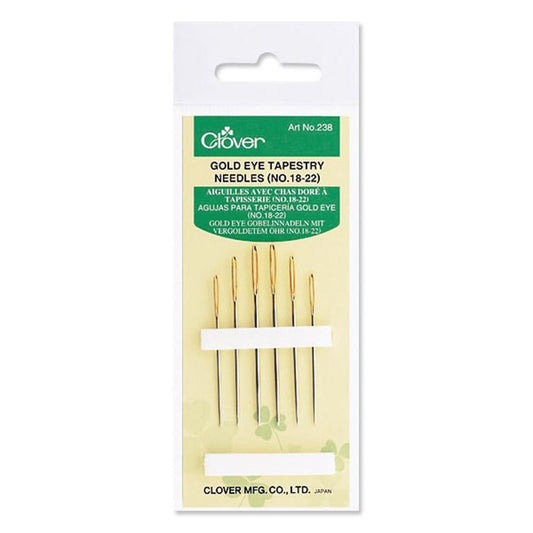 Hand-Sewing Needles, Gold, Tapestry, Size 18/22