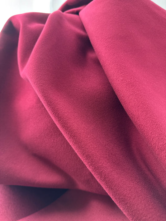 Cotton Moleskin, Burgundy