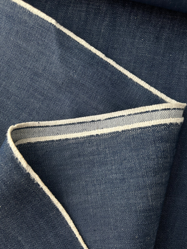 Italian Denim, Cotton, Medium Indigo