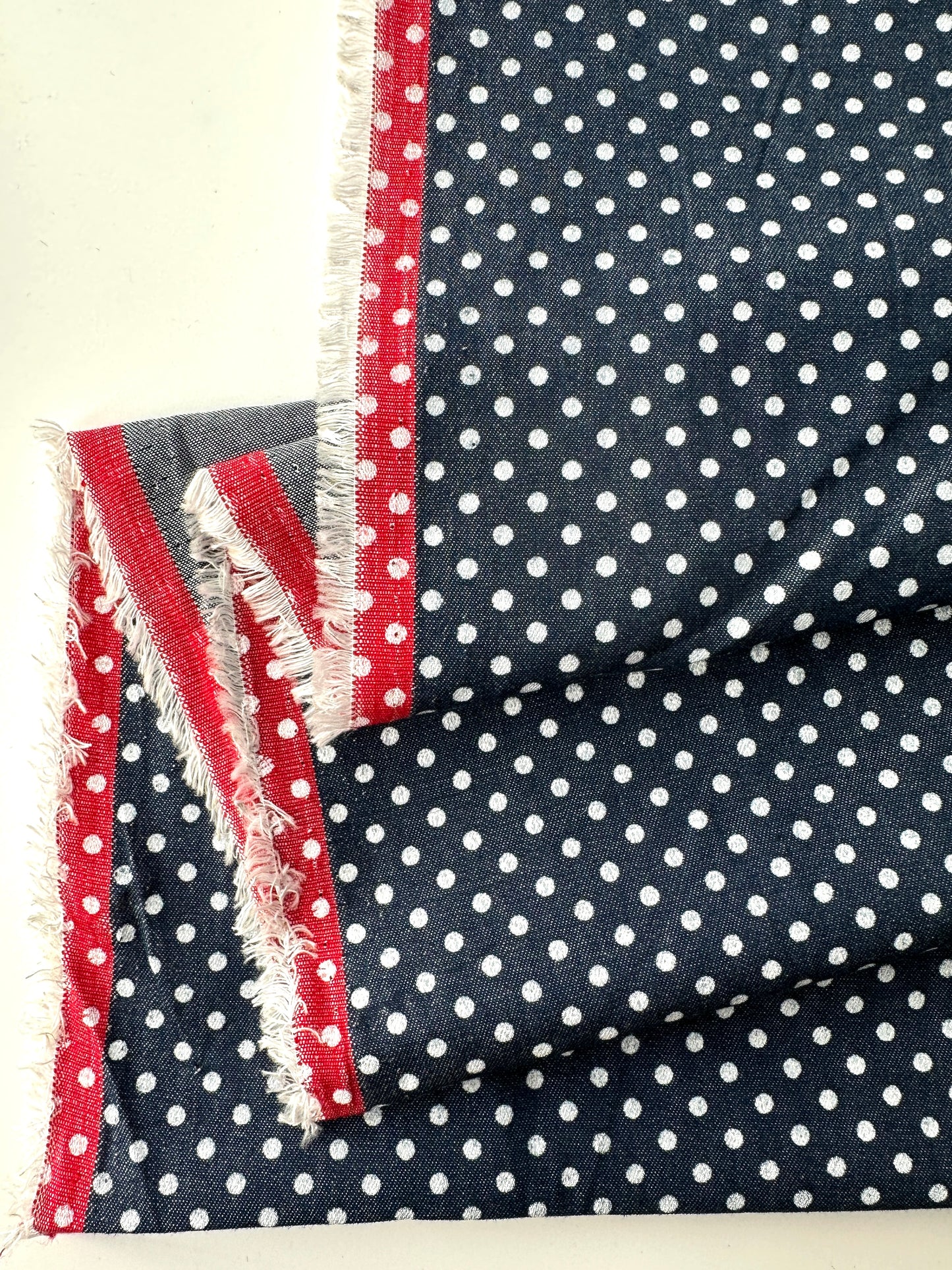 Chambray, Cotton, Indigo Mini Dots