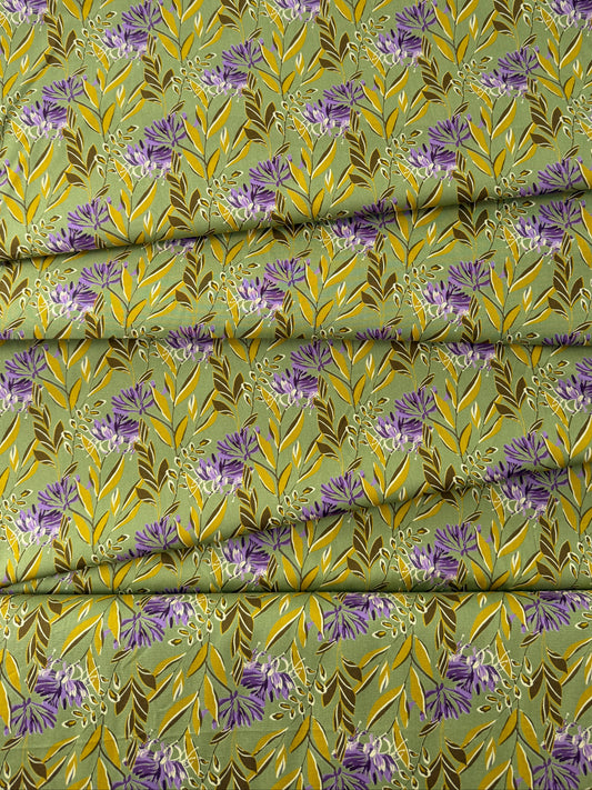 Sevenberry Cotton Poplin, Painted Botanicals
