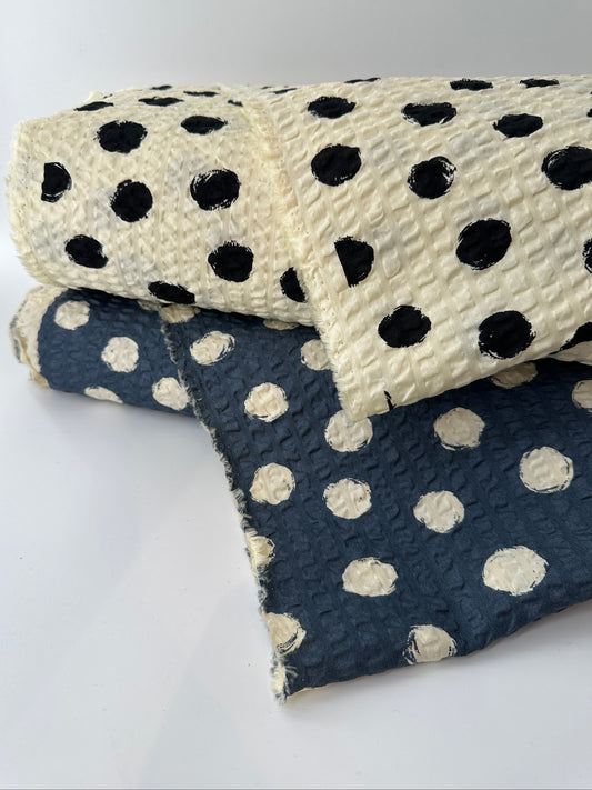 Sevenberry, Cotton Ripple Cloth, Dots