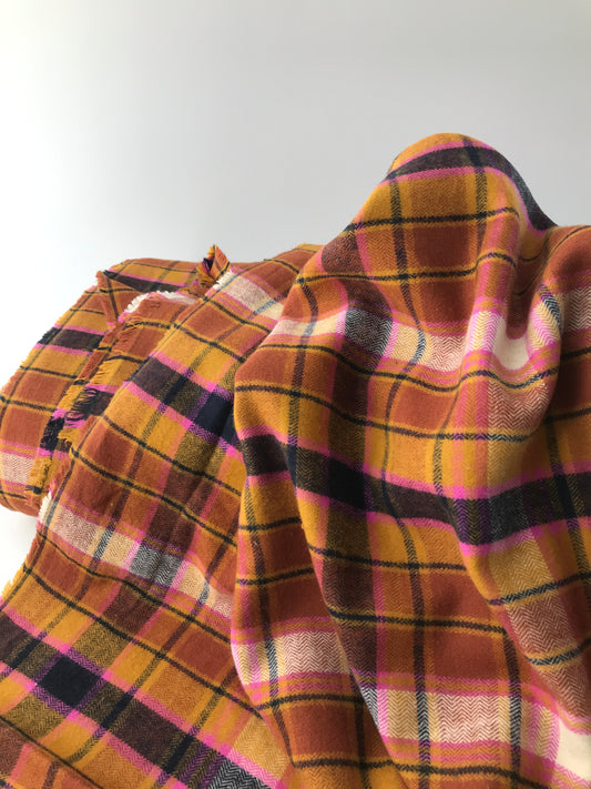 AGF Highlands Flannel, Chevron Plaid Toffee
