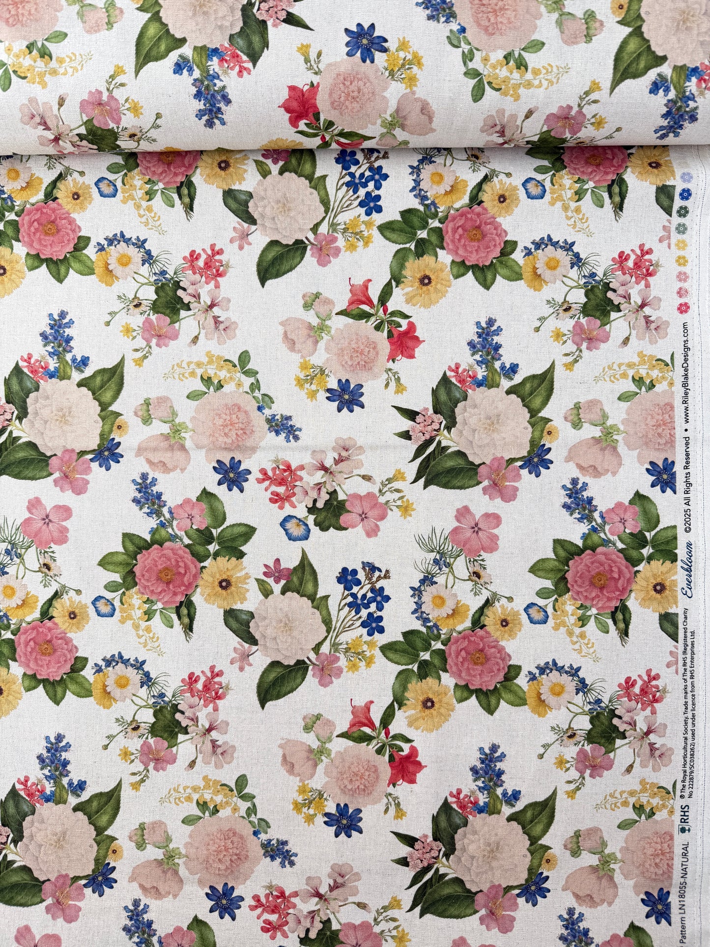 Linen Sheeting, Everbloom - Natural