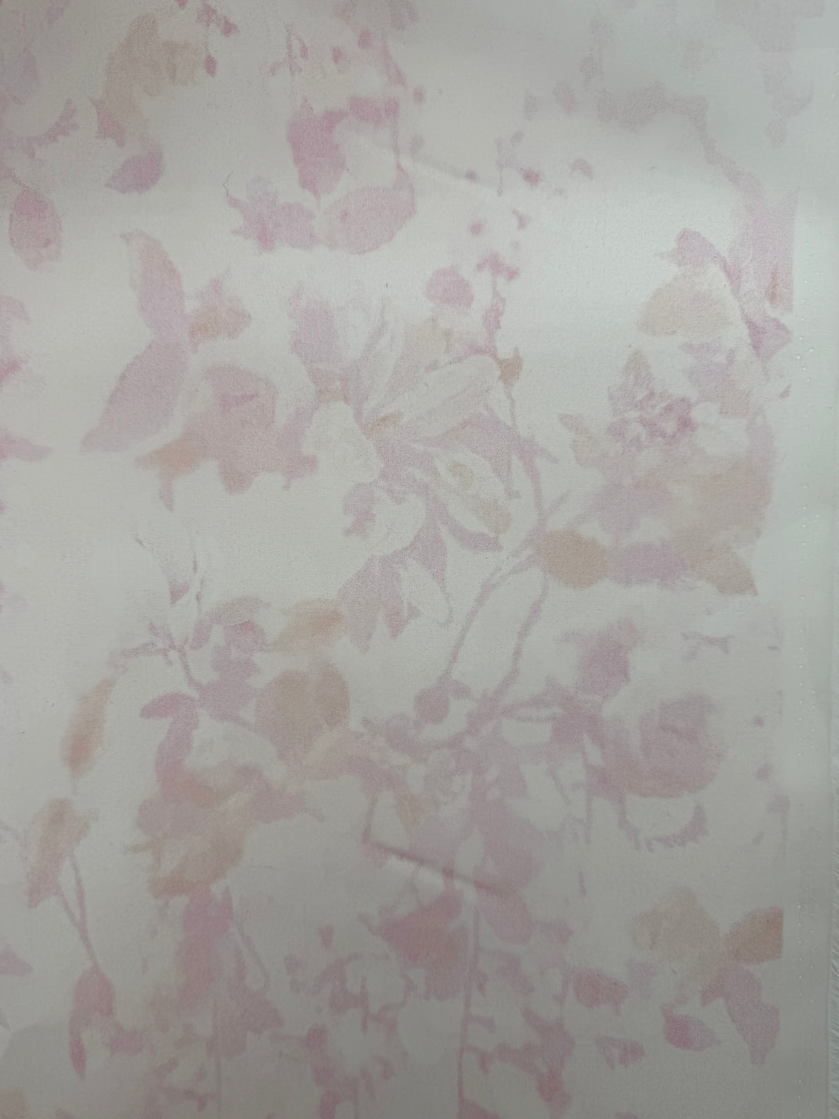 Silk Organza, Floral Print - Blush Pink