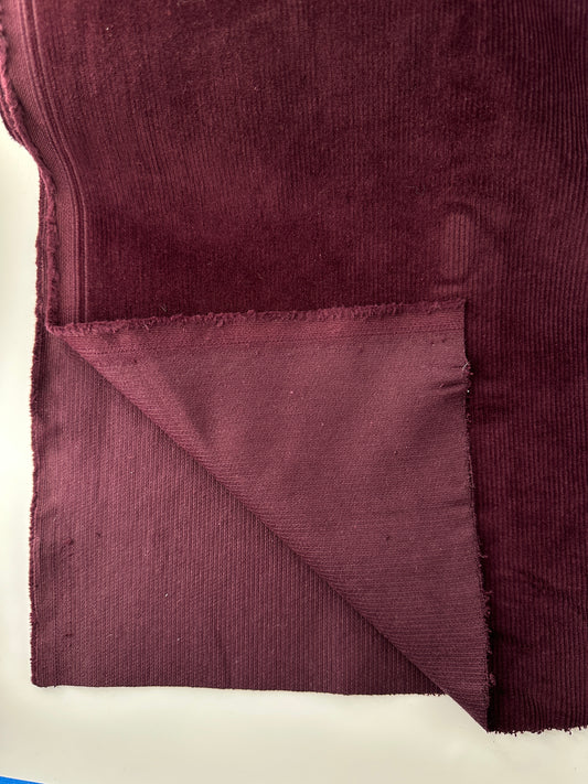 Corduroy, Cotton Stretch, 16 Wale, Burgundy