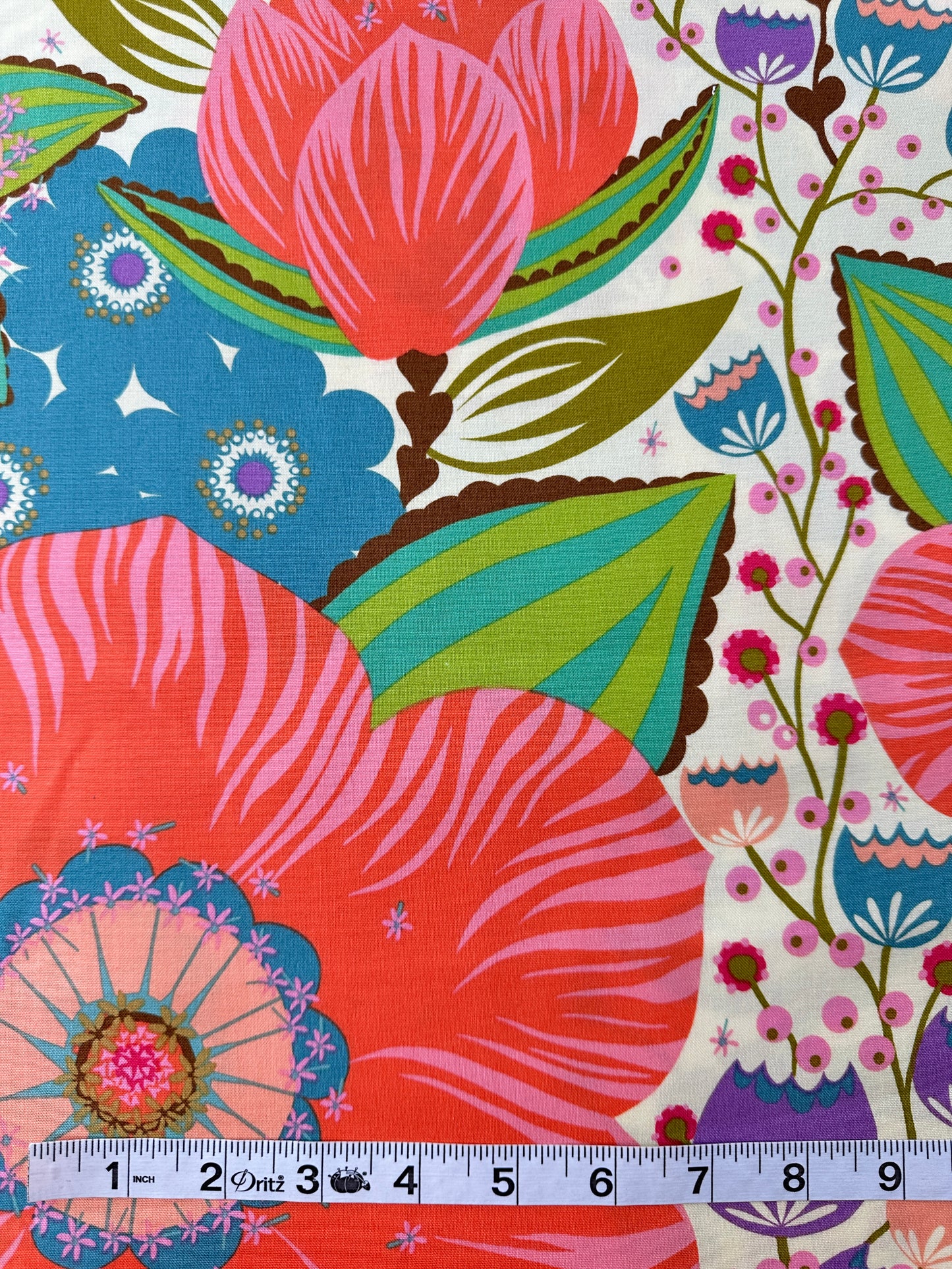 Anna Maria Cotton Sheeting, Overdressed, Honorable Mention in Coral
