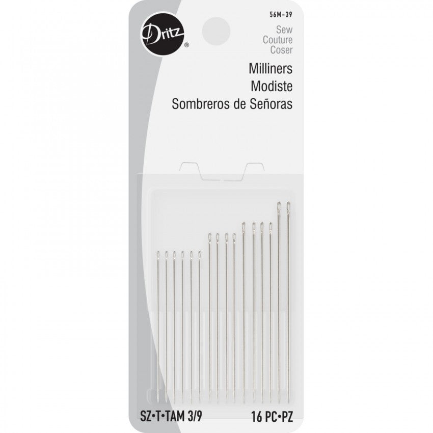 Hand-Sewing Needles, Milliners Size 3/9