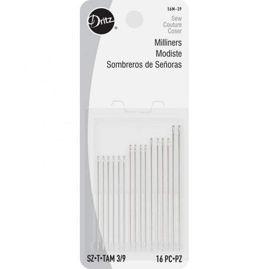 Hand-Sewing Needles, Milliners Size 3/9