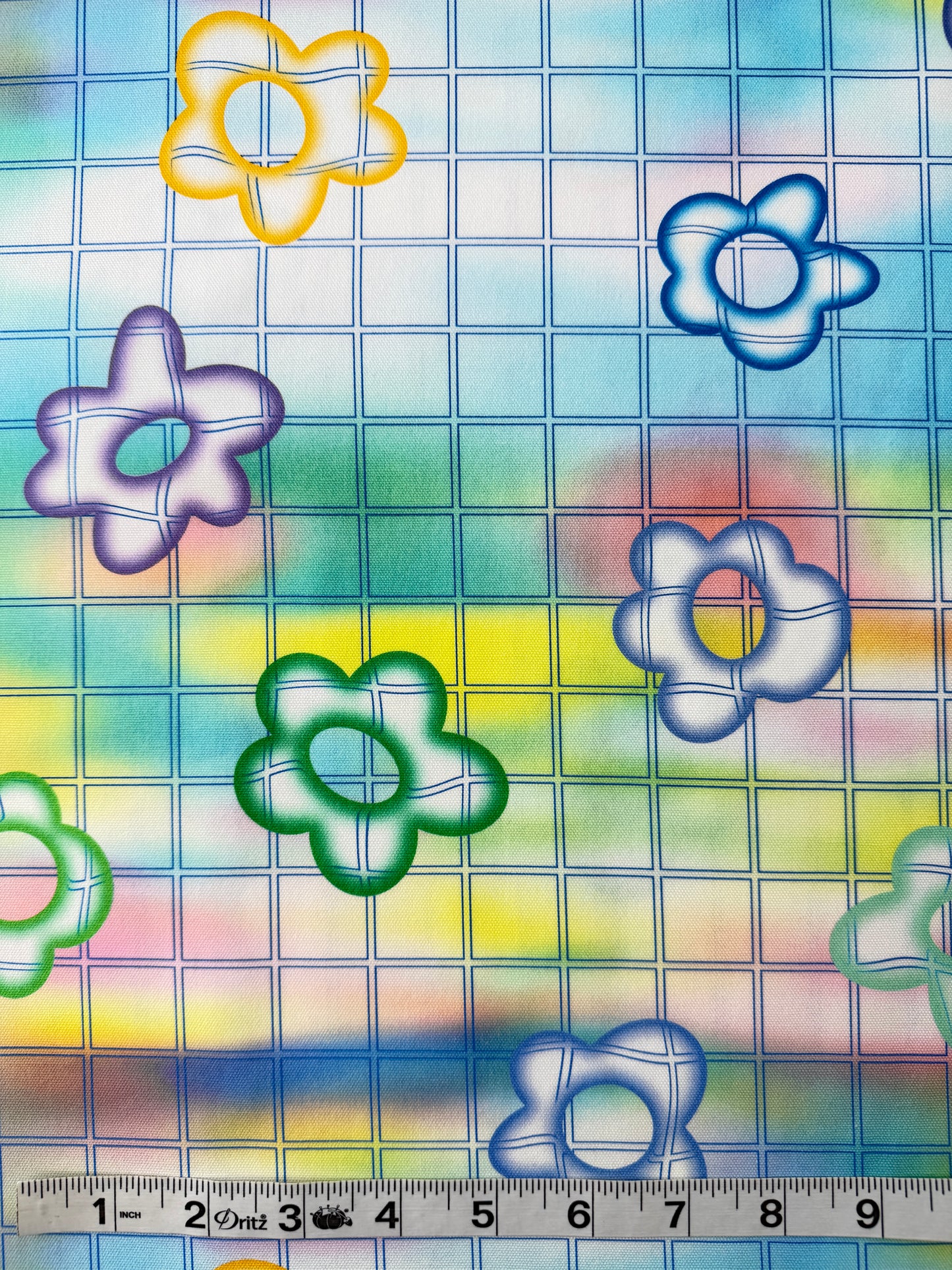 Nora Cotton Oxford, Gradient Puddles Flower