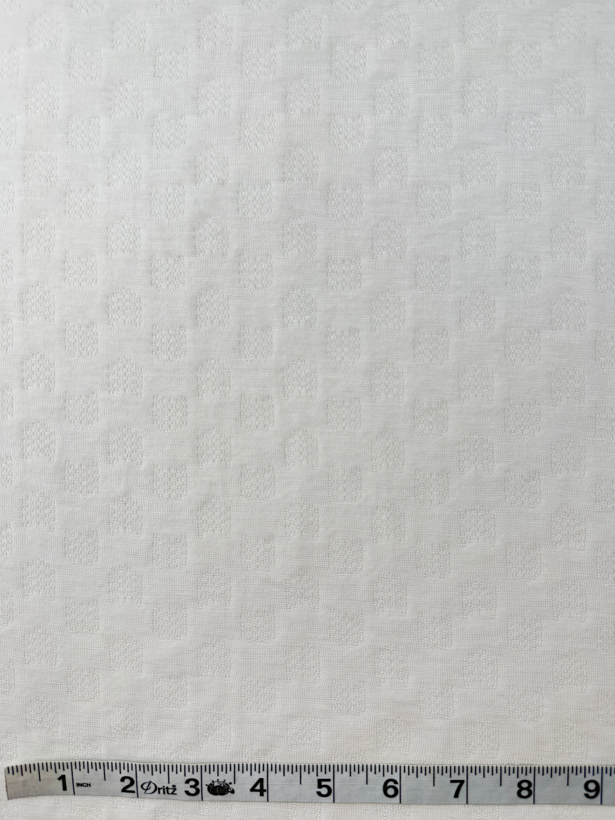 Designer Deadstock Tencel/Cotton Double Knit, Cat Heads - Off-White, 212 gsm