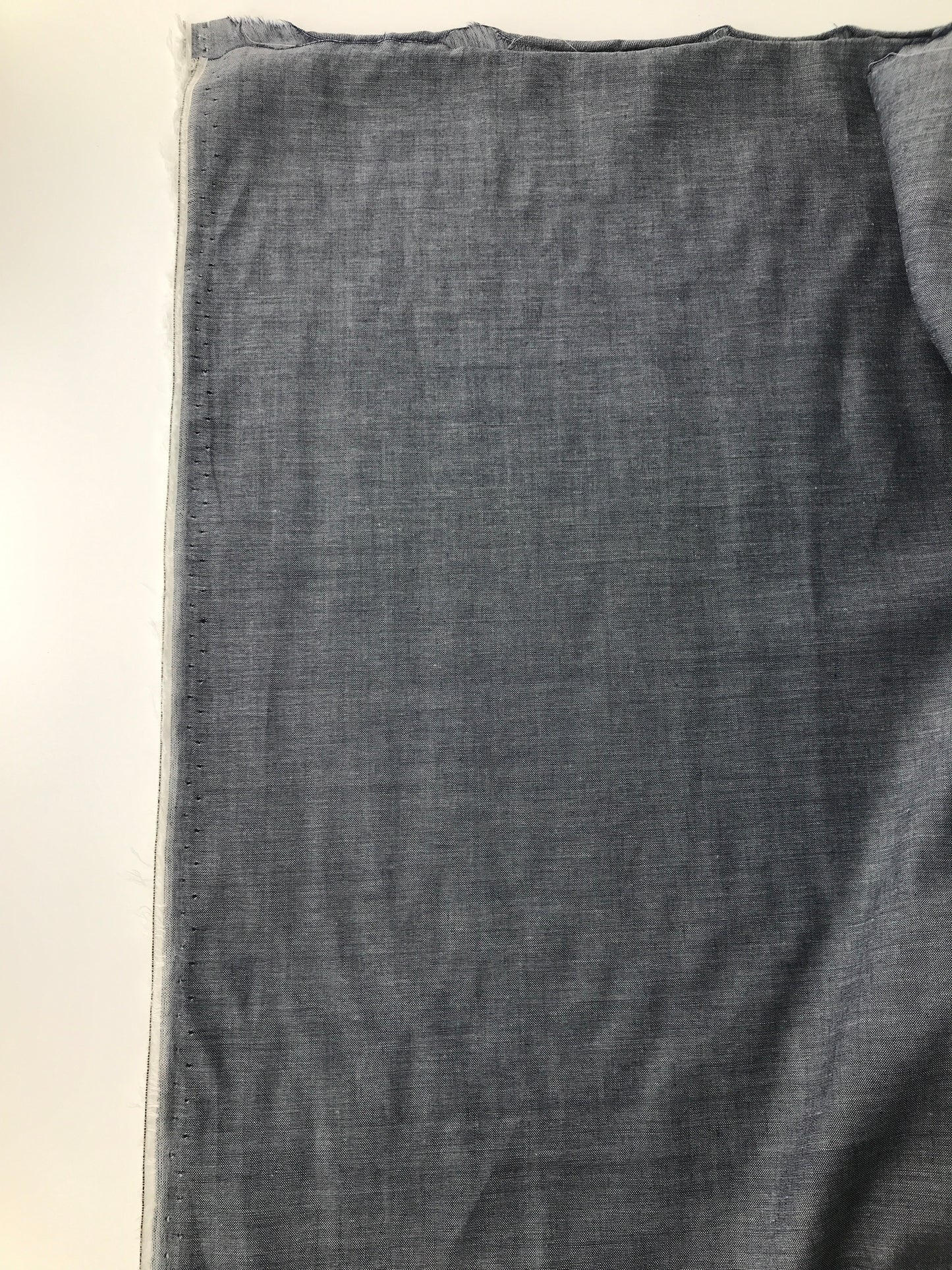 Chambray, Cotton, Medium Blue