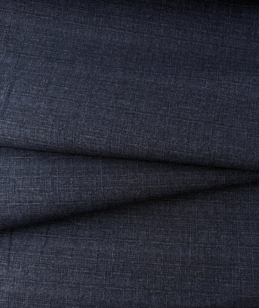 Kokka Cotton Dobby, Tsumugiya Plain - Navy