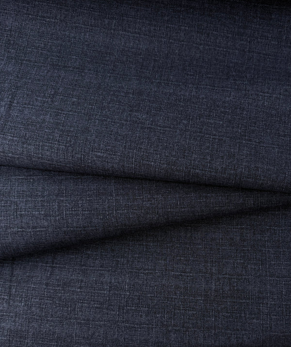 Kokka Cotton Dobby, Tsumugiya Plain - Navy