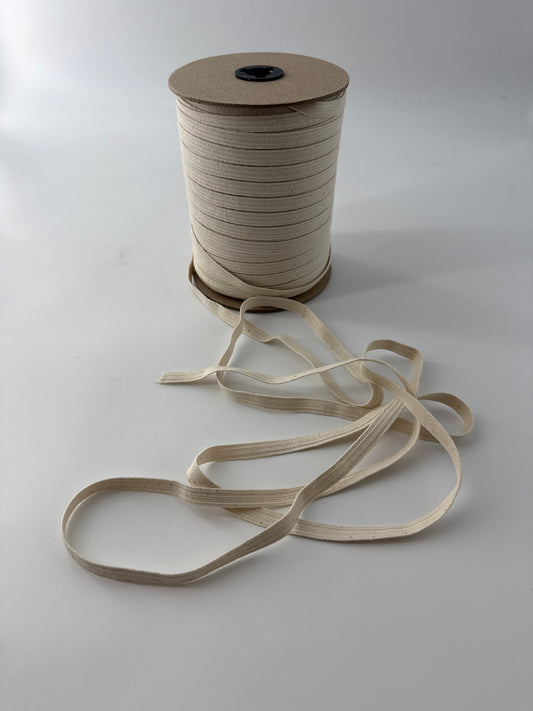 Cotton Braid Elastic, 3/8” swimwear elastic
