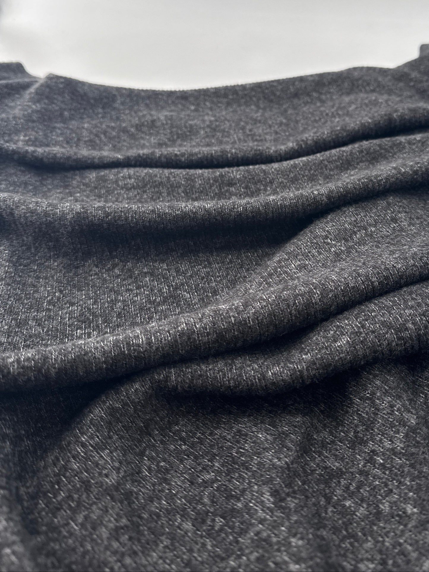 Rayon Blend Sweater 2x2 Rib Knit, 195 gsm – Black