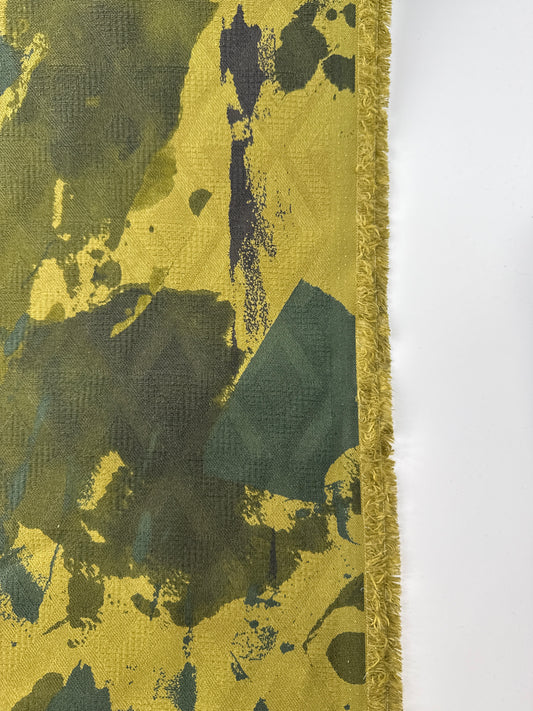 Cotton Stretch Jacquard, Camouflage Print