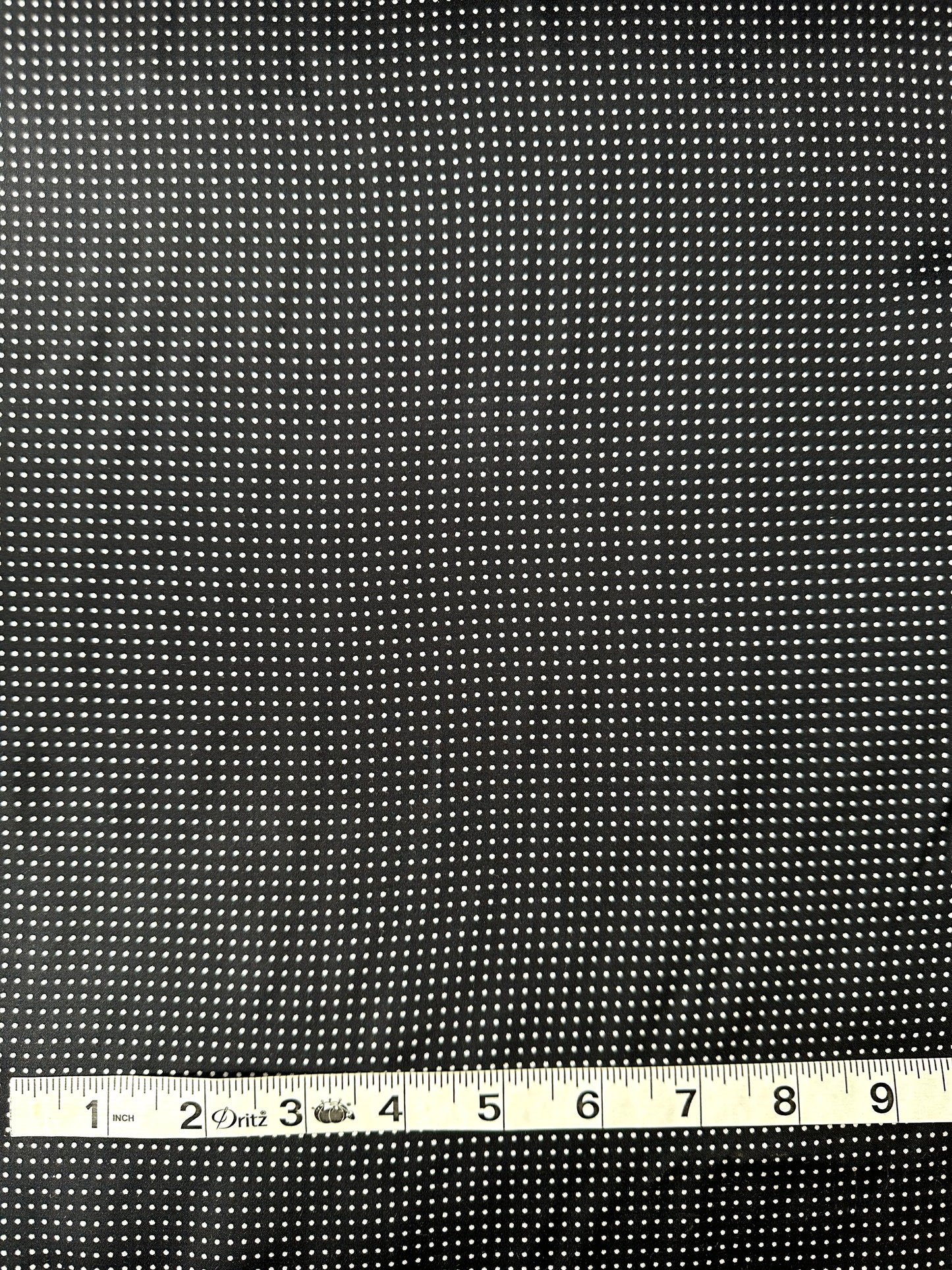 Viscose Sateen, Mini Polka Dot Print, Black/White