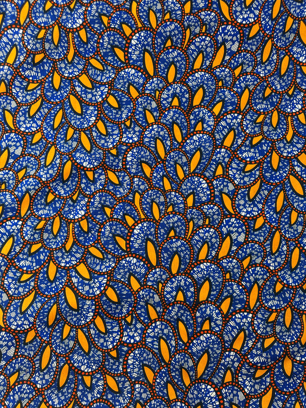 Japanese Cotton Sheeting, African Style Prints – Cobalt