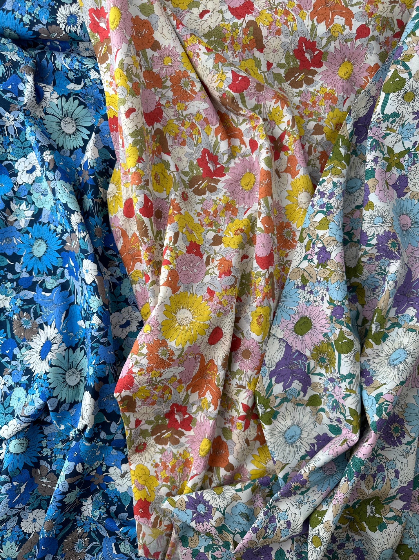 Japanese Cotton Lawn, Multicolor Floral