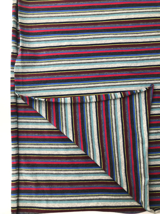 Cotton/Spandex Single Jersey, Yarn Dye Stripe, 165gsm