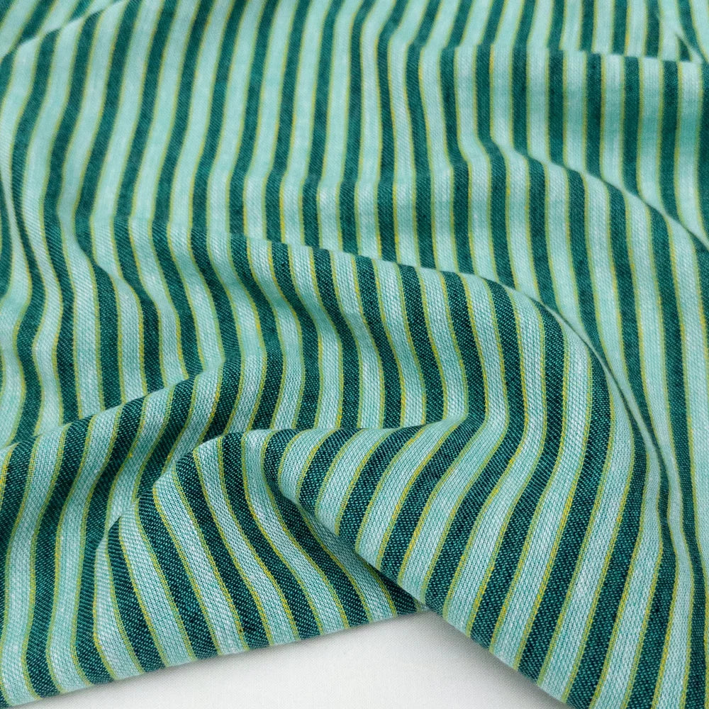 Cotton/Linen Yarn Dye Stripe - Mint