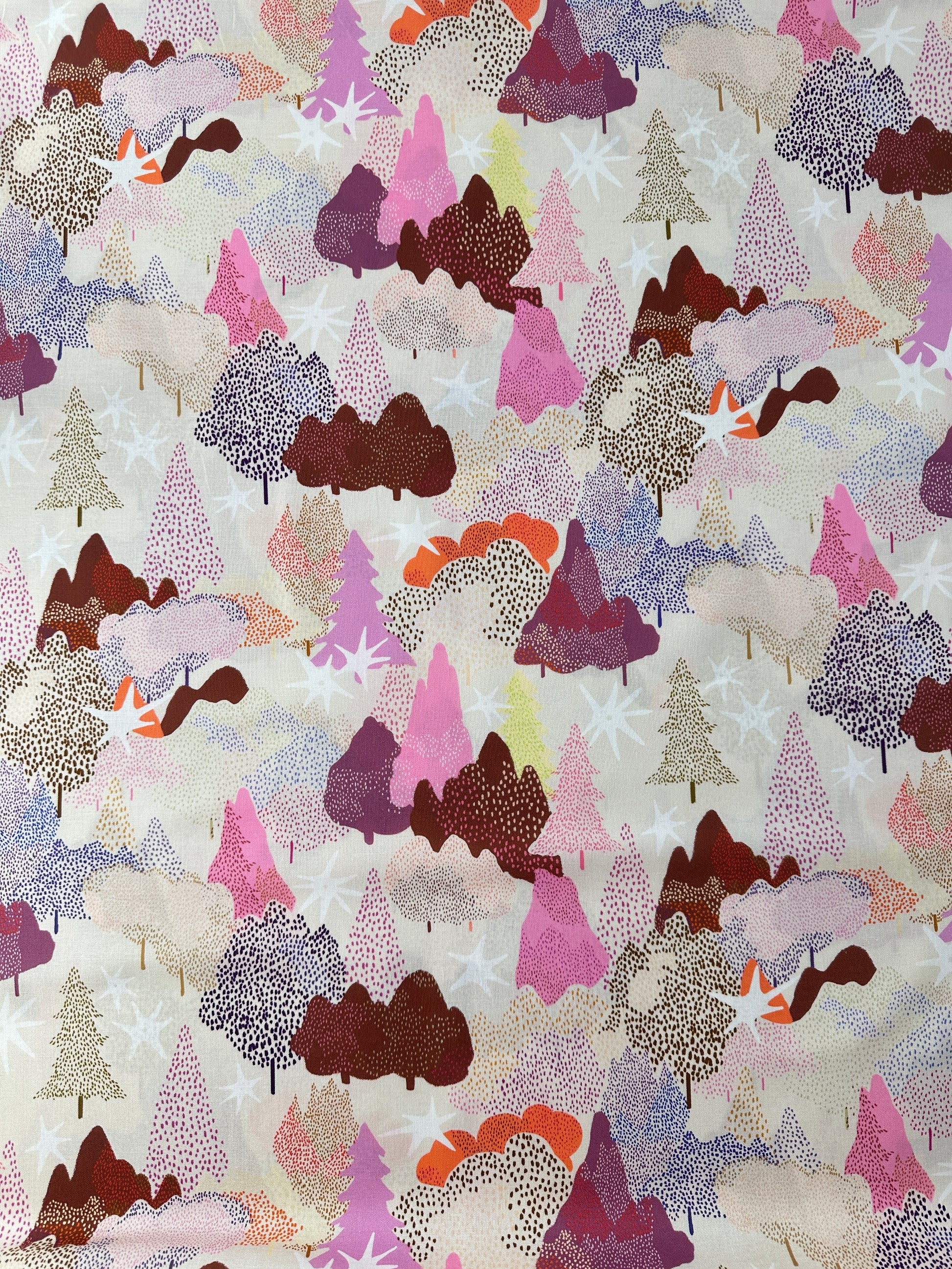 Japanese Cotton, Sheeting, Trees – Dark Brown