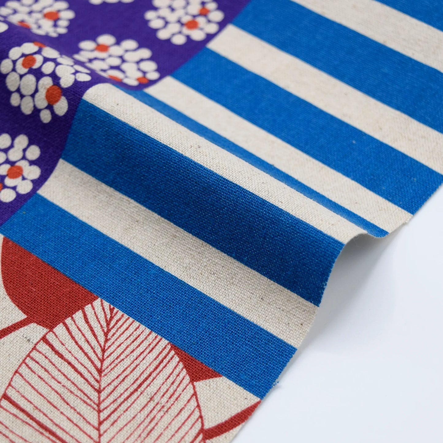 Echino Cotton/Linen Canvas, Piece, Multicolor Square Print