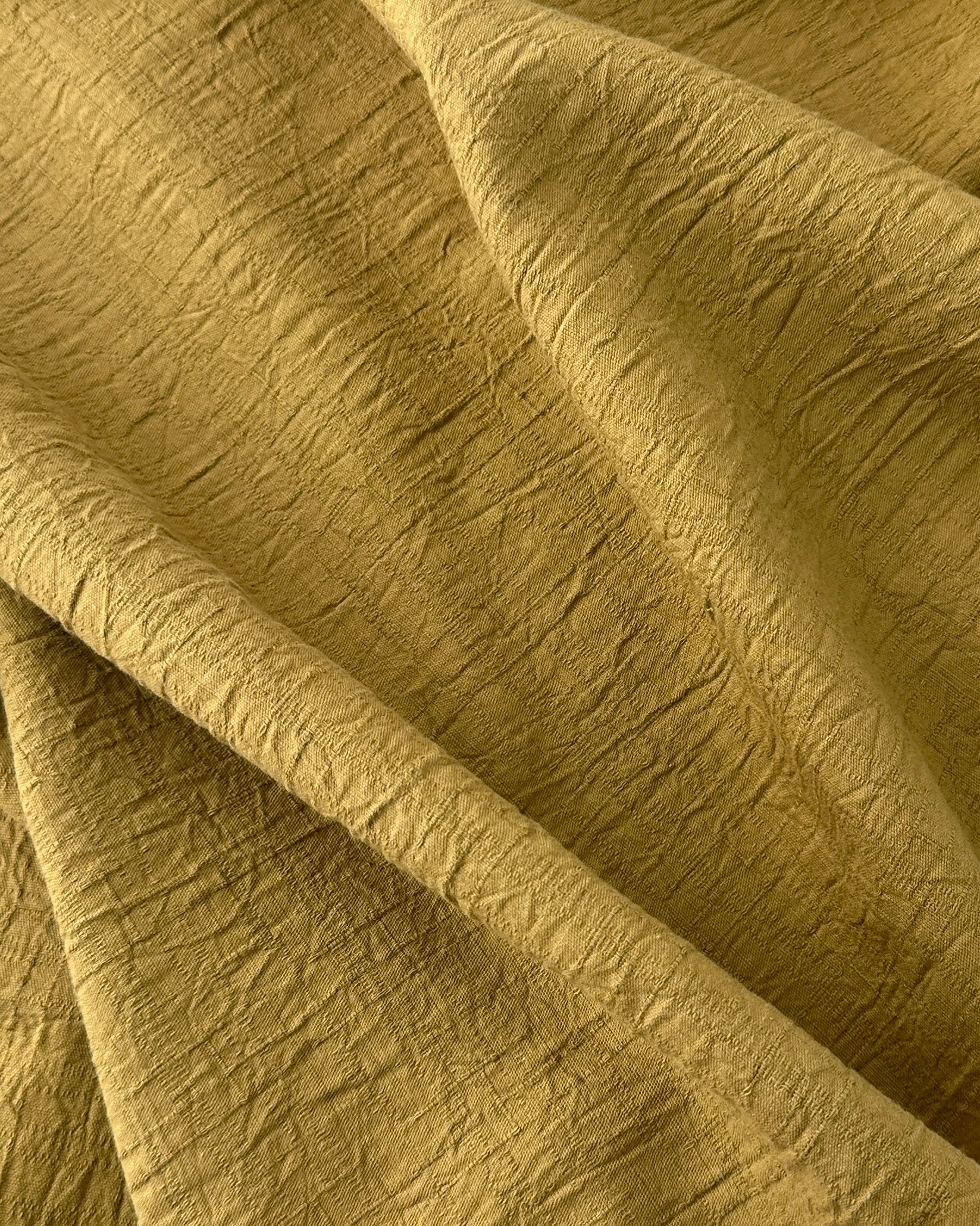 Japanese Cotton Dobby, Momiji Tsumugi – Ochre