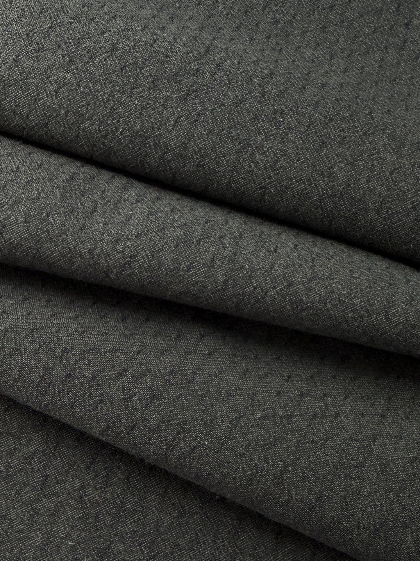 Japanese Cotton Yarn Dye Shirting, Black Tonal Dobby