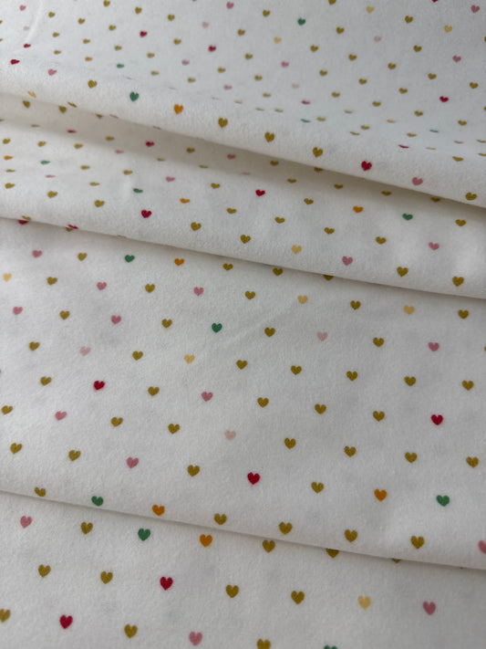 Cotton Flannel, Mini Hearts