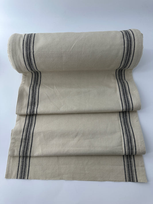 Cotton Toweling, Finished Sides – Ivory Plaid