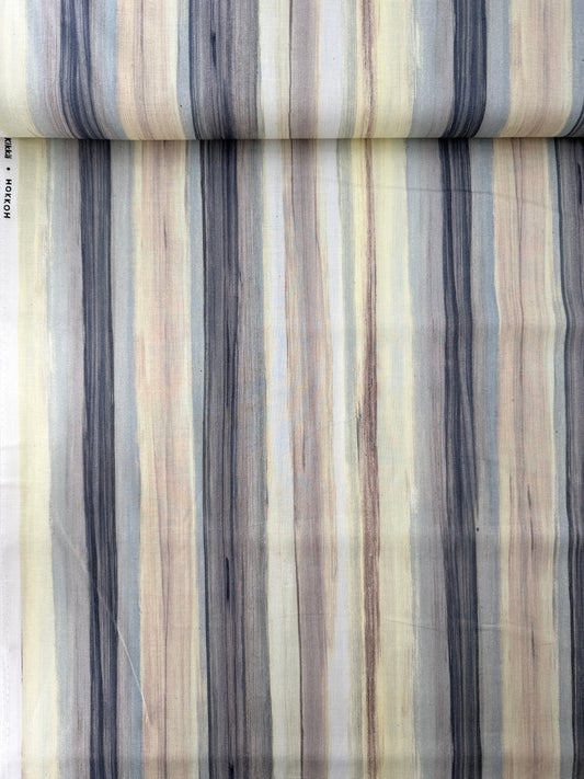 Hokkoh OSKikka Cotton Lawn, Paintbrush Stripe