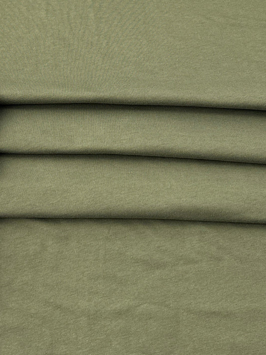 Rayon/Polyester/Spandex Single Jersey, 120 gsm - Olive