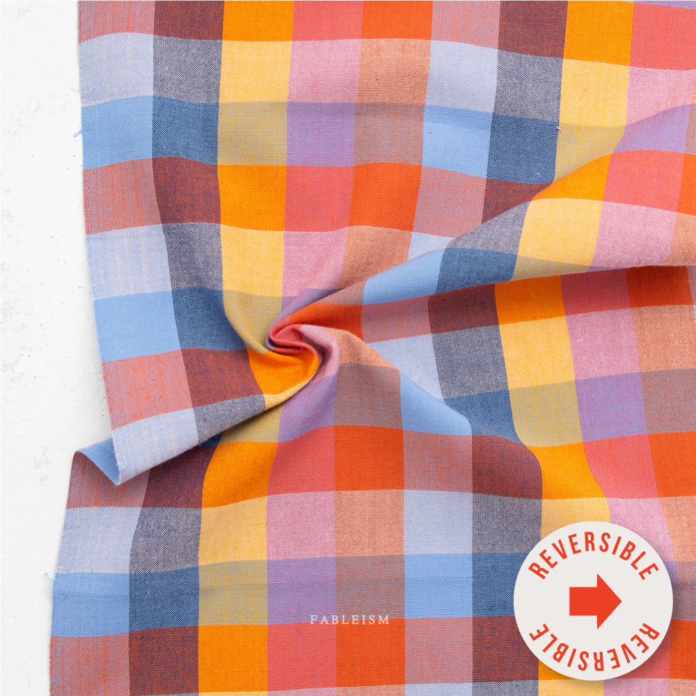 Fableism Yarn-Dye Cotton, Fine & Dandy - 1" Happy Checkers
