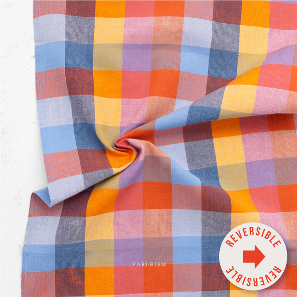 Fableism Yarn-Dye Cotton, Fine & Dandy - 1" Happy Checkers