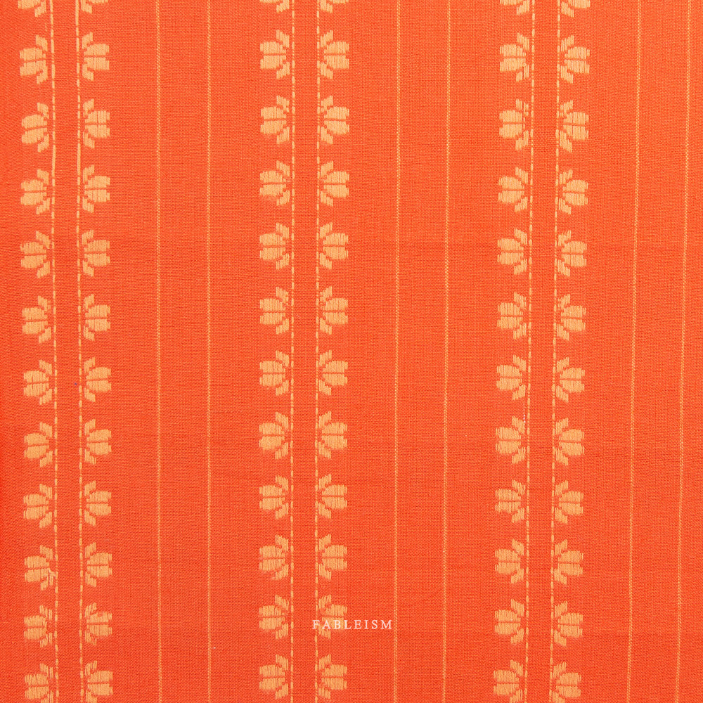 Fableism Yarn-Dye Cotton, Fine & Dandy - Deco Stripe in Firecracker