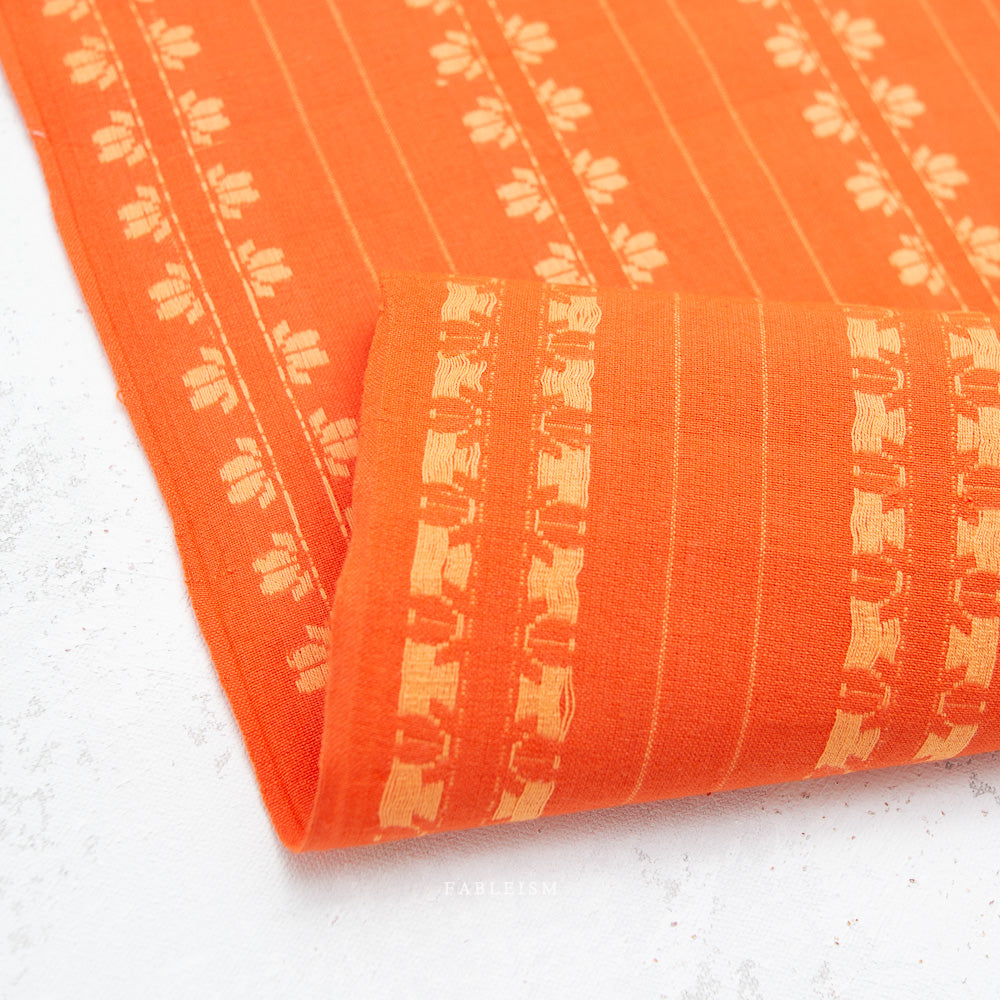 Fableism Yarn-Dye Cotton, Fine & Dandy - Deco Stripe in Firecracker