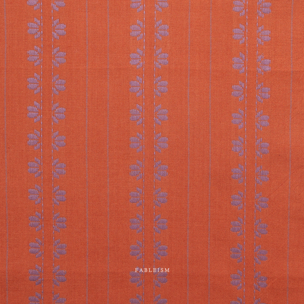 Fableism Yarn-Dye Cotton, Fine & Dandy - Deco Stripe in Spice