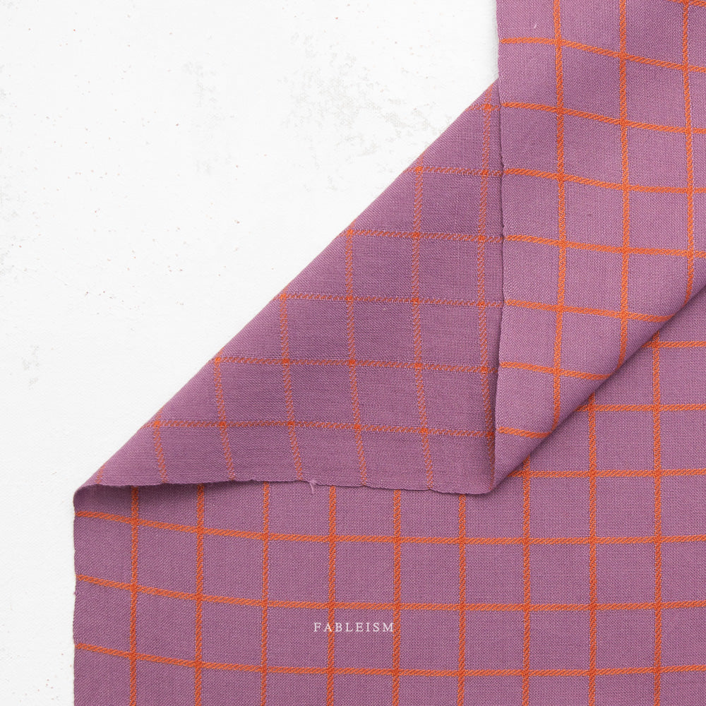 Fableism Yarn-Dye Cotton, Fine & Dandy - Trellis in Plum